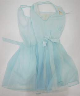 VTG Vanity Fair Women's Blue Chiffon Lace Detail Babydoll Nightgown Size 34 alternative image