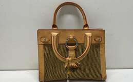 Dooney & Bourke Small Ring Tassel Tan Leather Bag