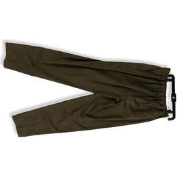 Womens Green Flat Front Slash Pockets Straight Leg Dress Pants Size 14T alternative image