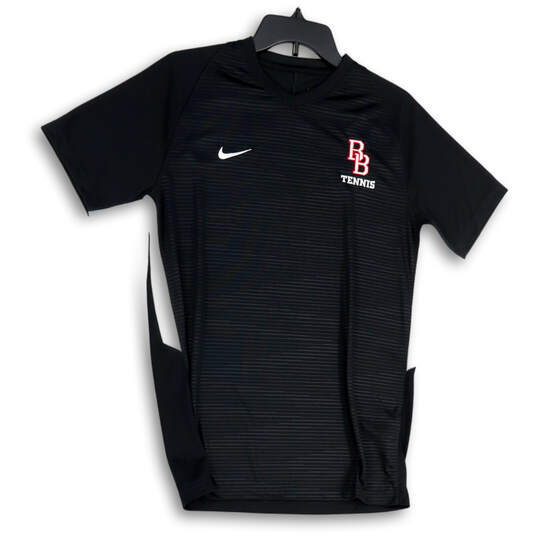 NWT Mens Black Dri-Fit Short Sleeve Tennis Pullover T-Shirt Size Medium image number 1