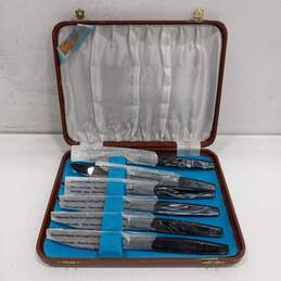 Vintage KALMAR Knife Set (6 piece) w/Case