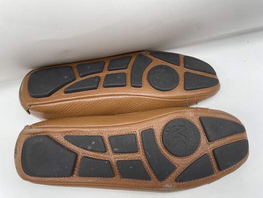 Womens ME17A Brown Leather Slip On Casual Ballet Flats Siz 8.5 M image number 5