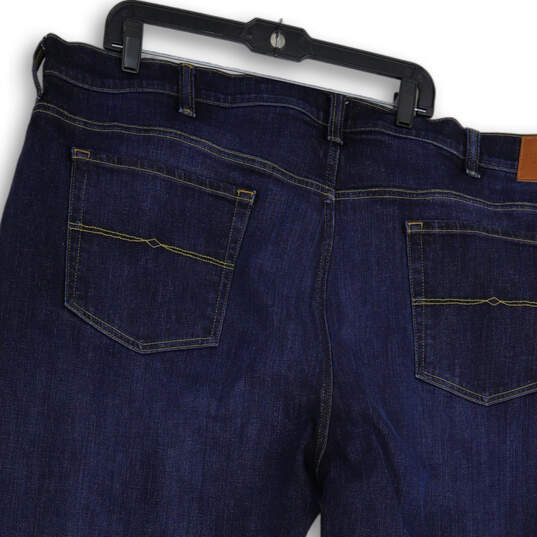 Womens Blue Denim Medium Wash 5-Pocket Design Straight Leg Jeans Size 48/32 image number 4