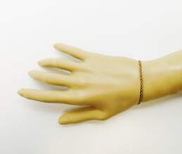 14K Yellow Gold Twisted Rope Chain Bracelet 3.8g alternative image