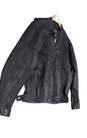 River Road Mens Black Leather Long Sleeve Zipped Pockets Moto Jacket Size 48 image number 3