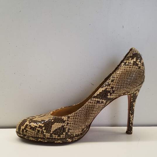 COACH Chelsey Snakeskin Embossed Leather Pump Heels Shoes Size 9B image number 2