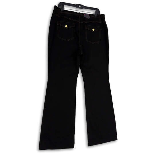 NWT Womens Black Denim Dark Wash Regular Fit Pockets Bootcut Jeans Size 16 image number 2