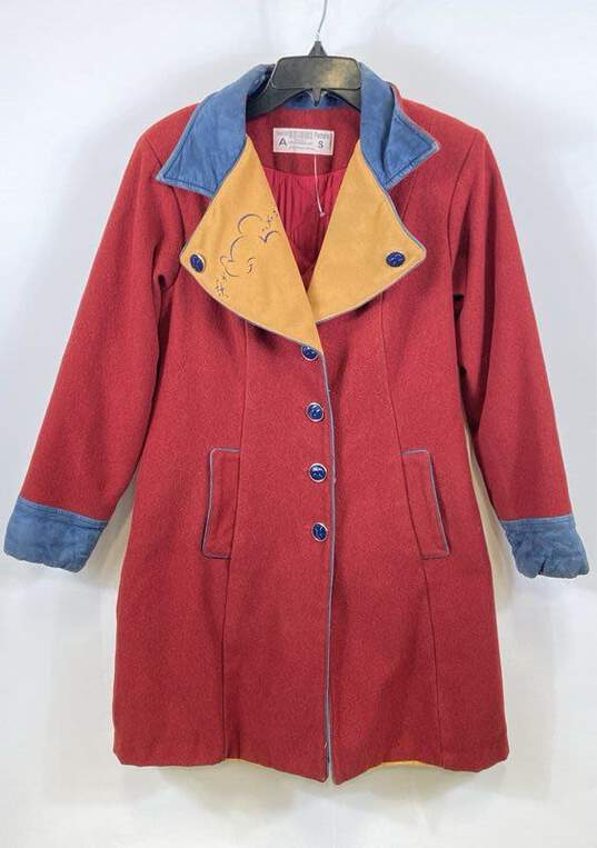 Unbranded Women Red Gold/Navy Mickey Mouse Coat S image number 1
