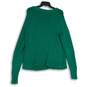 Lands' End Womens Green Cable Knit Round Neck Long Sleeve Pullover Sweater Sz L image number 2