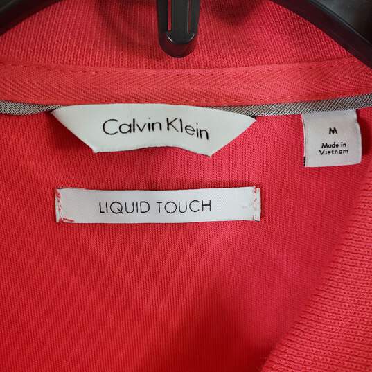Calvin Klein Men Pink Polo Shirt Sz M NWT image number 2
