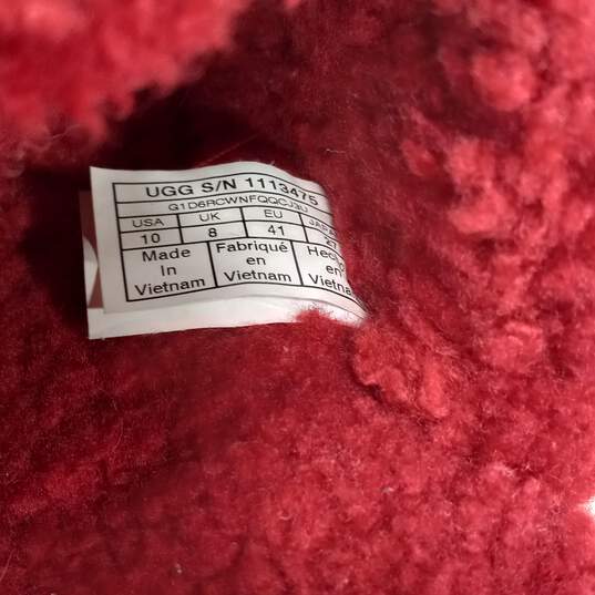 UGG Women's Red TreadLite Fluffy Slippers Size 10 image number 7
