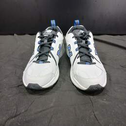 New Balance Men's 608V5 White/Royal Comfort Casual Trainers Size 9.5