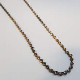 Sterling Silver Two-Tone Twisted 24inch Necklace 12.4g