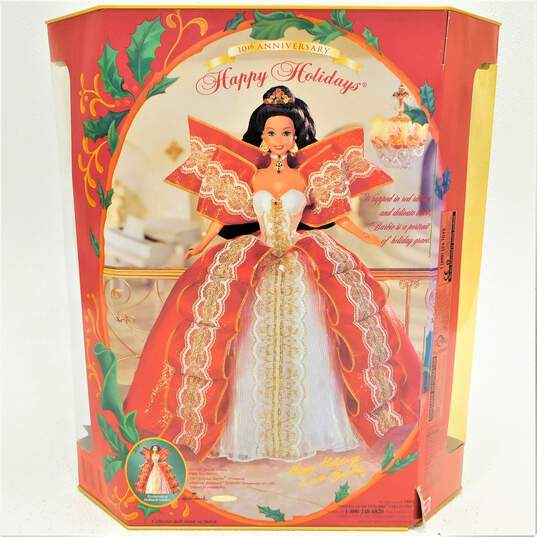 1997 10th Anniversary Happy Holidays Hallmark Barbie Doll Special Edition image number 4