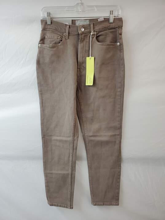 Everlane Original Cheeky Jean Cropped Brown Cotton Pants Size 27 image number 1