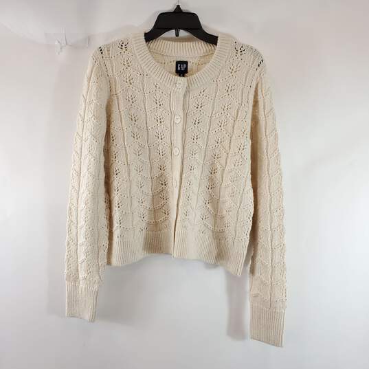 Gap Women Cream Knitted Sweater M NWT image number 1