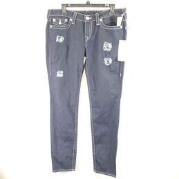 True Religion Women Blue Skinny Jeans Sz 32 NWT