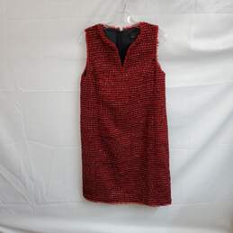 Ann Taylor Red Textured Sleeveless Shift Dress WM Size 6T NWT