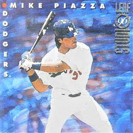 1996 HOF Mike Piazza Leaf Studio Masterstrokes Sample /5000 LA Dodgers alternative image