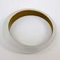 Alexis Bittar Tapered Hand-Carved Clear Lucite & Gold Tone Bangle Bracelet 25.8g image number 4