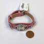 Designer Fossil F2 Silver-Tone Pink Leather Band Analog Wristwatch image number 3