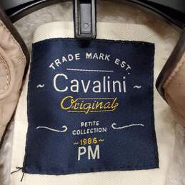 Cavalini Women Beige Quilted Jacket Sz PM