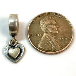 Designer Pandora 925 ALE Sterling Silver Heart Beaded Dangle Charm alternative image