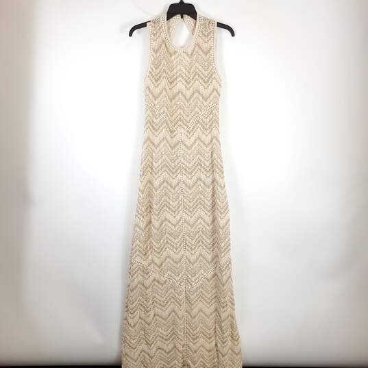 Guess Women Beige Knitted Halter Maxi Dress L NWT image number 1