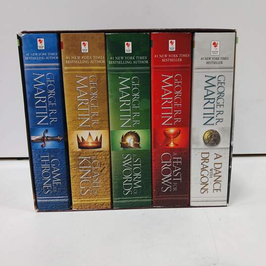 Bundle of 5 George R.R. Martin Game of Thrones Book Box Set image number 1