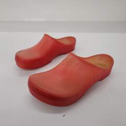 Birkenstock Women's Super Birki Red Polyurethane Clogs Size 7