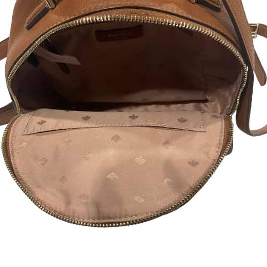New York Leila Dome Leather Medium Backpack Shoulder Bag image number 5