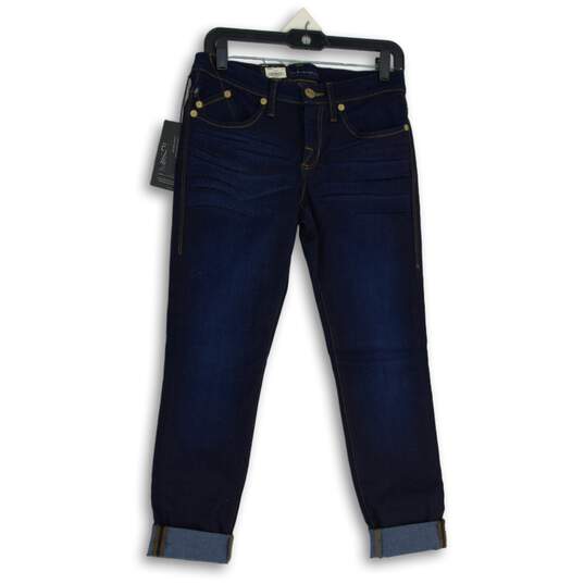 NWT Womens Blue Denim 5-Pocket Design Medium Wash Skinny Leg Jeans Size 6 image number 1
