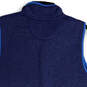 NWT Womens Blue Fleece Mock Neck Full-Zip Sweater Vest Size 1X Plus image number 4