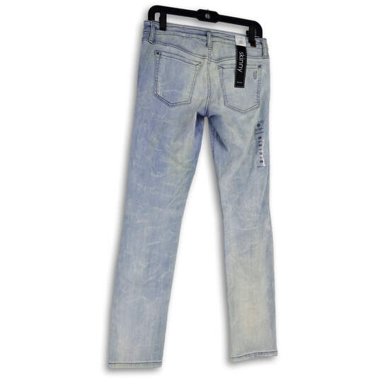 NWT Womens Blue Denim Medium Wash Pockets Stretch Skinny Leg Jeans Size 29R image number 2