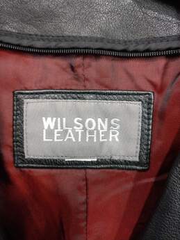 Wilsons Leather Black Blazer Trench Coat Women's Size M alternative image