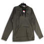 NWT Mens Gray Dri-Fit Long Sleeve Kangaroo Pocket Pullover Hoodie Size L image number 1