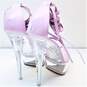 Chase + Chloe Serenity 2 Lace Up Stiletto Heels Purple 7.5 image number 5