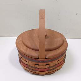 Vintage 1992 Longaberger Crisco Basket with Lid & Plastic Liner alternative image