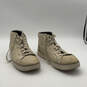 Mens Beige Round Toe Lace-Up Mid Top Classic Sneaker Shoes Size 11.5 image number 3