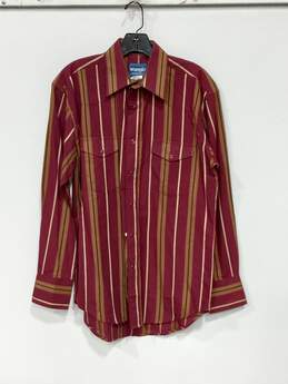 Wrangler Long Sleeve Button Up Shirt Men's Size M