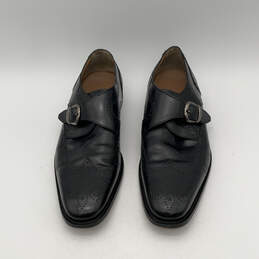Mens Sabato 12127 Black Leather Monk Strap Oxford Dress Shoes Size 10