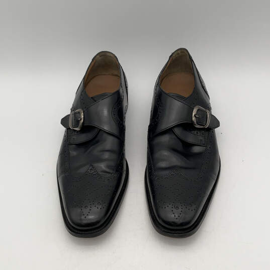 Mens Sabato 12127 Black Leather Monk Strap Oxford Dress Shoes Size 10 image number 1