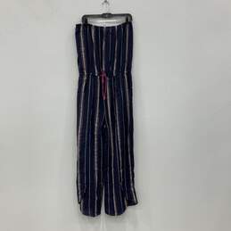 NWT Womens Multicolor Striped Strapless Wide-Leg One-Piece Jumpsuit Size M
