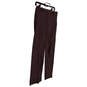 Womens Brown Slash Pocket Flat Front  Mid Rise Chino Pant Size 4 image number 2