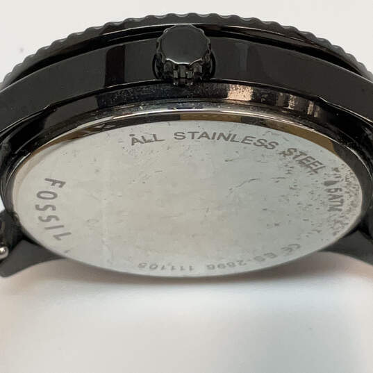 Designer Fossil ES-2896 Chronograph Dial Adjustable Strap Analog Wristwatch image number 4