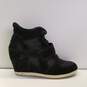 ASH Limited Black Suede Ankle Strap Lace Hidden Wedge Trainers Size 37 US 6.5 image number 1