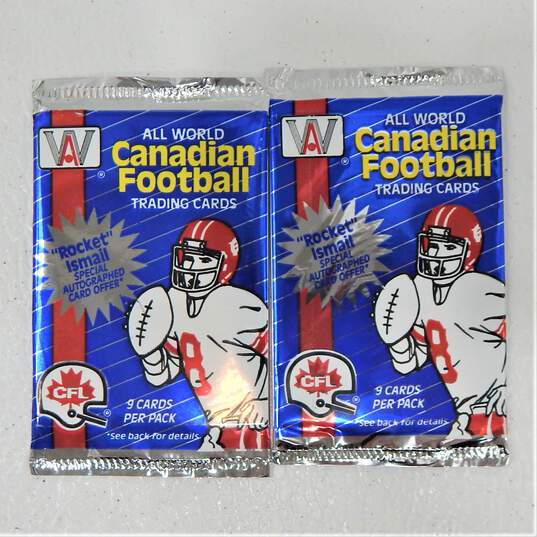 10 Factory Sealed 1991 All World CFL Football Card Packs image number 2