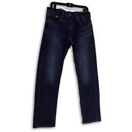 Womens Blue Denim Medium Wash Pockets Stretch Straight Leg Jeans Size 32/32