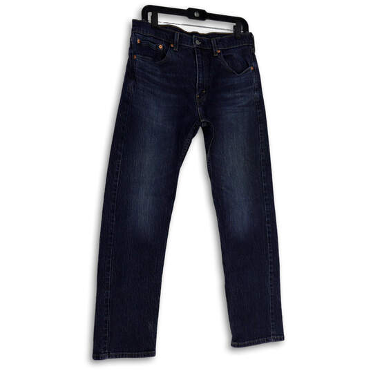 Womens Blue Denim Medium Wash Pockets Stretch Straight Leg Jeans Size 32/32 image number 1