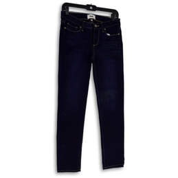 Womens Blue Denim Medium Wash Pockets Stretch Skinny Leg Jeans Size 28